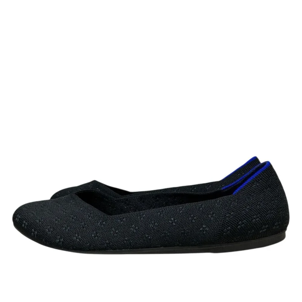 Rothy’s‎ Black Knit Round-Toe Flats | Womens 11.5 | Chic Dressy Slip-On